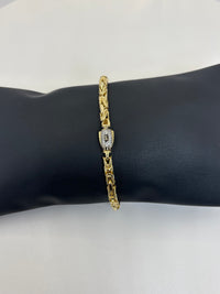 Pulso bizantino de oro 14k