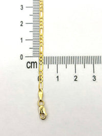 Pulsera 3x 1 amarilla de oro 14k