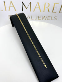 Pulsera barbada de oro 14k para dama