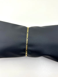 Pulsera 3x 1 amarilla de oro 14k