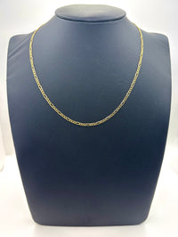Cadena 3x1 amarilla de oro 14k 45 cm