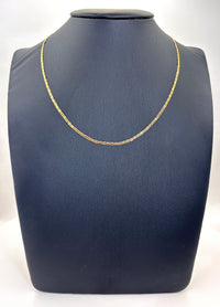 Cadena de oro corte navaja amarilla de oro 14k