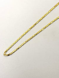 Cadena de oro corte navaja amarilla de oro 14k