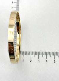 Aro de diseñador de oro 14k con desarmador grueso hueco
