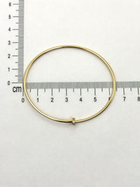 Aro de Clavo de diseñador del oro 14k hueco