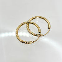 Arracadas facetadas de oro 14k mod. 2010