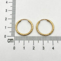 Arracadas facetadas de oro 14k mod. 2010