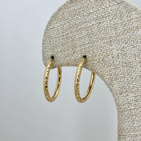 Arracadas facetadas de oro 14k mod. 2010