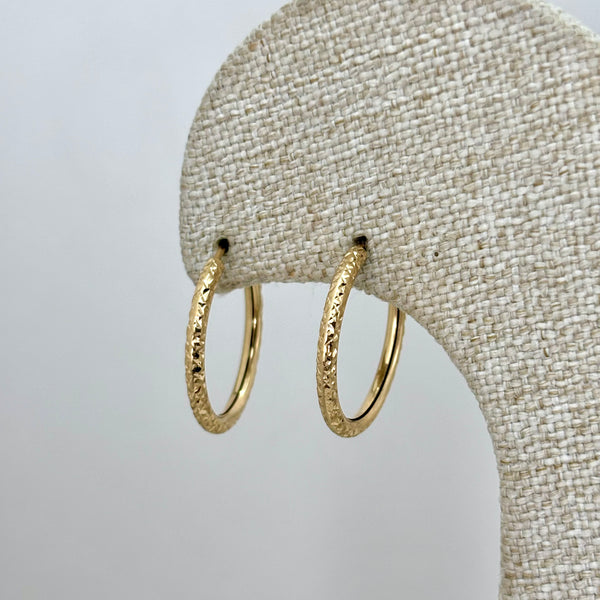 Arracadas facetadas de oro 14k mod. 2010