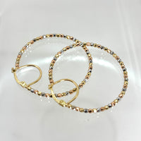 Arracadas tipo viviana de oro florentino mod. 4940