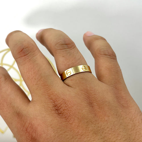 Anillo tipo diseñador en oro 14K