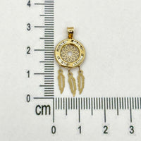 Dije atrapasueños hueco de oro 14k