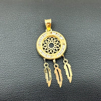 Dije atrapasueños hueco de oro 14k