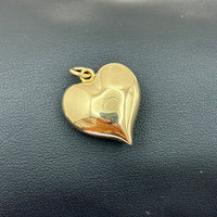 Dije de corazón inflado de oro 14k