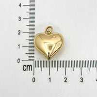 Dije de corazón inflado de oro 14k