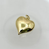 Dije de corazón inflado de oro 14k