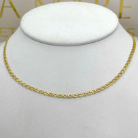 Cadena doble rombo de oro 14k de 40 cm  Mod 4030