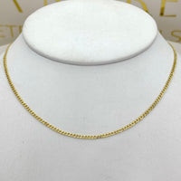 Cadena 3x1 en oro 14K 40 cm