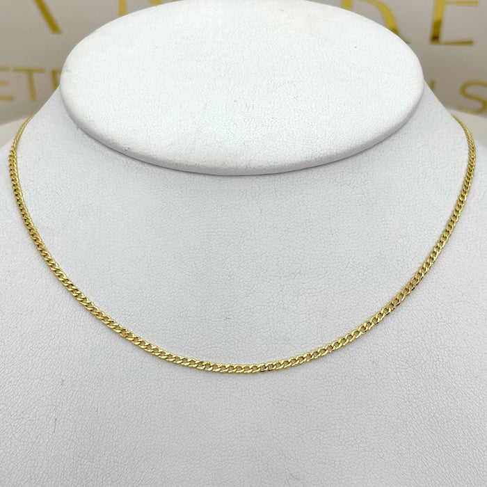 Cadena 3x1 en oro 14K 40 cm