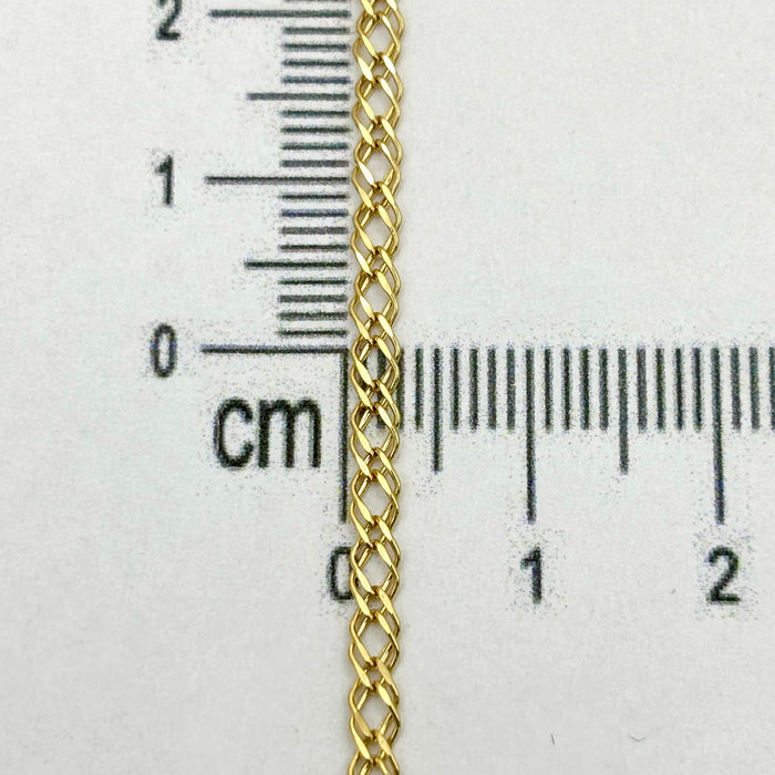 Cadena doble rombo de oro 14k de 40 cm  Mod 4030