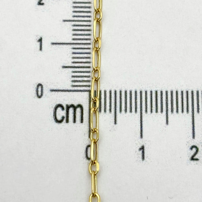 Cadena eslabón alargado en oro 14K 45 cm