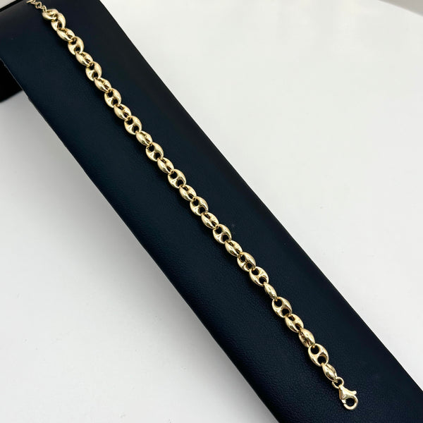 Pulsera tipo diseñador en oro amarillo 14K Mod.1859