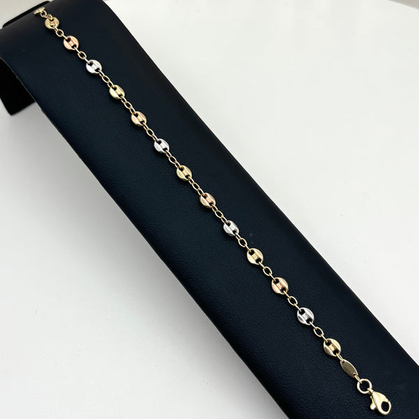 Pulsera tipo diseñador en oro florentino 14K Mod.2818