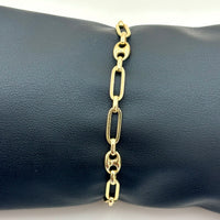 Pulsera tipo diseñador de oro 14k mod.5837