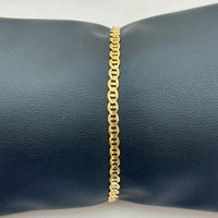 Pulsera de eslabones marineros de oro 14k