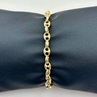 Pulsera tipo diseñador en oro amarillo 14K Mod.1859
