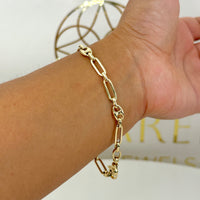 Pulsera tipo diseñador de oro 14k mod.5837