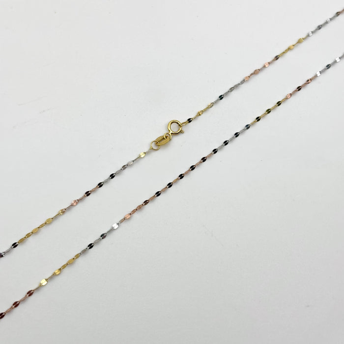 Cadena de semilla de oro 14k 55 cm Mod. 110