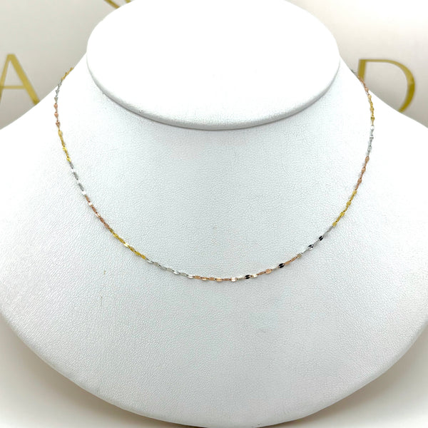 Cadena de semilla de oro 14k 55 cm Mod. 110