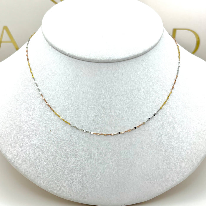 Cadena de semilla de oro 14k 55 cm Mod. 110