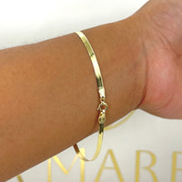 Pulsera Panza de Víbora en oro 14K