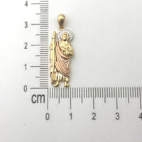 Dije de San Judas dorado de oro 14k para caballero