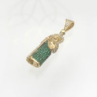 Dije de san judas de oro 14k con circonias para caballero