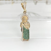 Dije de san judas de oro 14k con circonias para caballero