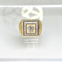Anillo de diseñador unisex de oro 14k