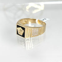 Anillo de diseñador de oro 14k para caballero