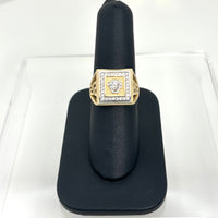 Anillo de diseñador unisex de oro 14k