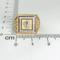 Anillo de diseñador unisex de oro 14k