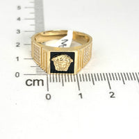 Anillo de diseñador de oro 14k para caballero
