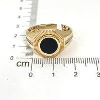 Anillo de oro 14k y con piedra onix para caballero