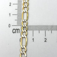 Pulsera 3x1 diamantada de oro 14k para caballero