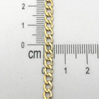 Cadena cubana delgada lisa para caballero