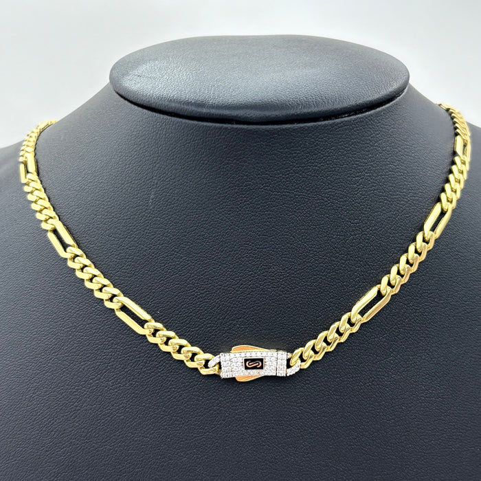 Cadena de oro 14k para dama tejido 5x1
