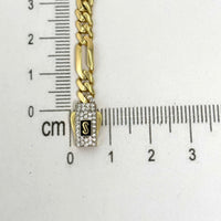 Pulsera de diseñador para dama en oro 14k tejido 5x1