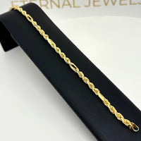 Pulsera tejido fígaroen oro 14k para dama