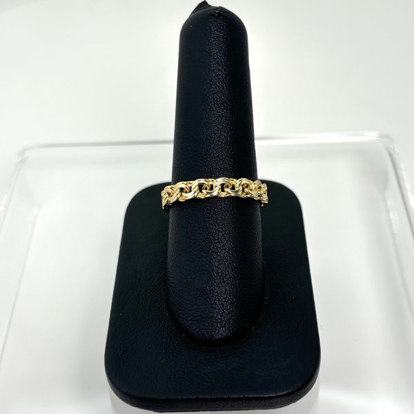 Anillo tejido chino para dama en oro 14k